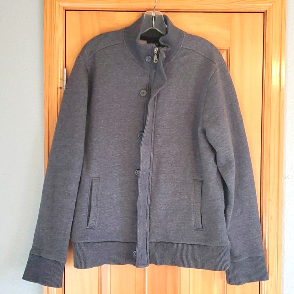 Apt 9 Mens L grey sweater jacket